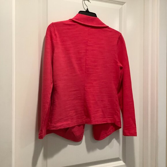Caslon T-shirt Knit Jacket, pink, size small petite - Picture 2 of 6